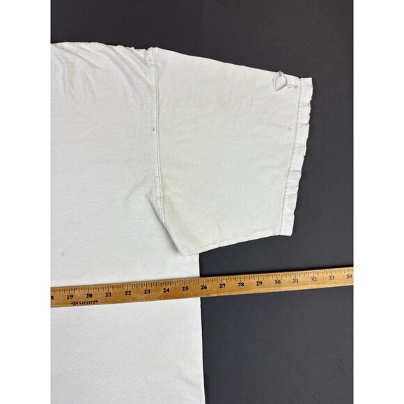 Rare Vintage Y2K Carhartt Hard At Work Thrashed Worn White Shirt Workwear Hype - Picture 14 of 15